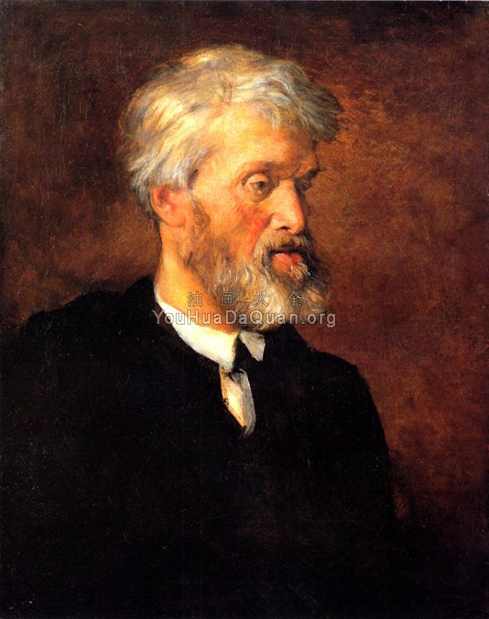 Portrait Of Thomas Carlyle - 乔治·费德里科·沃茨